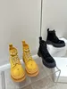 Женские короткие сапоги smfk Martin Boots Дизайнерские ботинки на шнуровке Роскошные винтажные замшевые ботинки в стиле вестерн со шнуровкой на толстой подошве Ботинки в стиле «десерт» РАЗМЕР 35-40