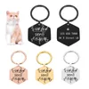 Dog Tag Personalized Pet ID Customized Free Engraved Anti-lost Name For DIY Accessories Pendant Puppy Stainless Steel Collar