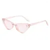 Солнцезащитные очки маленькие кошачьи глаза женские ретро треугольные солнцезащитные очки мужские защитные модные очки дизайн UV400