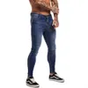Gingtto Blue Jeans Slim Fit Super Skinny Jeans voor heren Street Wear Hio Hop Enkel strak gesneden, nauw aansluitend op het lichaam, Big Size Stretch zm05 S237x