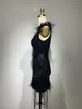 Casual jurken van hoge kwaliteit dames sexy rugloze mouwloze bodysuit mini-jurk elegante kanten nachtclubfeest