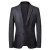 Costumes pour hommes, costume tendance d'affaires, Blazer décontracté, Slim, Style coréen, veste à carreaux, Banquet, bureau, mariage, vêtements pour hommes