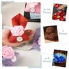 Jewelry Pouches 20Pcs Polyester Ramie Blended Yarn Drawstring Gift Bags With Rose Decor