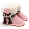 First Walkers Baby Winter 0–1 Jahre alt, weiblich, PU, warm, Leopardenmuster, Farbe, Gummisohle, rutschfeste Stiefel, einteilige Drop-Schuhe, First-Walke