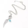 Nyaste utbytbara snaphalsband 18mm Snap Vintage Angel Wing Pendant Halsband för utbytbar knapp 18mm Snap Jewelry222Q