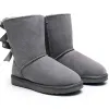 Botas de neve Austrália Chinelos Tasman Womens Plataforma Botas de Inverno Menina Bota de Neve Clássica Tornozelo Curto Arco Mini Fur Preto Castanho Rosa Botas Ugglie