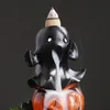 1 peça, resina de abóbora de Halloween, decoração de casa, ornamento feito à mão, queimador de incenso, cascata, incenso, decoração de casa (sem incenso)