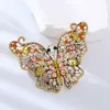 Luxo requintado completo incrustado zircão brilhante borboleta broche moda senhoras broche senhoras vestido de festa de casamento pino jóias presente