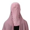 Ubranie etniczne BOHOWAii łatwe do noszenia szyfonu hidżabs szalik abaya femme muulman jilbab z wewnętrzną czapką z czapką instantową głową