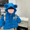 Daunenmantel Bär Kinderjacke Kinder-Daunen-Baumwollkleidung mit Rucksack Kinder-Daunen-Baumwollparkas Jungen- und Mädchen-warmer Baumwollmantel 231013