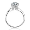 Designers pour femmes 2023 Nouveaux bijoux de luxe français 1 Ct Moussaint Bague Femme 925 Bague de mariage en argent sterling Cadeau de fête de la Saint-Valentin