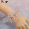 Charm Armband 3 Styles Butterfly Beded Armband Brosch Sweet Bohemian Handmade Corsage Wrist Flower Elegant Princess Smyckedekor Dekor