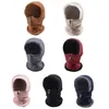 BeanieSkull Caps 2in1 Women Winter Hood Neck Warmer Fleece Lined Balaclava Windproof Warm Knit Full Cover Hedging Cap Skiing Hat 231013