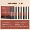 Lápis de lábios Qi 12 cores Matte Batom Pen Set Velvet Nude Batom Lápis Sexy Vermelho Marrom Pigmentos Lábios Maquiagem Longa Duração Lip Tint 231013