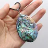 Pendant Necklaces Natural Abalone Shell Necklace Egg Shape For Woman Gift Length 55 5cm Size 40x60mm