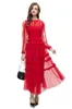 Women's Runway Dresses O Neck Long Sleeves Striped Ruffles Printed Elegant Tiered Elegant Fashion Designer Party Prom Gown