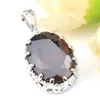 Thanksgiving Day Jewelry Red Garnet Oval Cut Pendants 925 Silver Jewelry for Women Necklace Pendants Mother Gift P0006248S