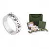 Modeontwerperring voor heren titanium staal zilveren ringen opdrachten voor dames sieraden luxe liefdesbrief verguld