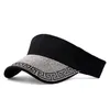 Berets Spring And Summer Women Diamond Embedding Inlaid Hollow Hat Fashion Net Red Sunshade Topless Sun Visor Cap Tide