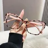 Sonnenbrillen Optische Brillengestelle für Frauen Anti-Blaulicht-Blockierungsbrille Markendesigner Cat Eye Damenmode Brillen