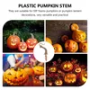 装飾的な花40pcsプラスチックカボチャヘッド偽の茎ハンドルハロウィーンの装飾装飾