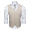 Heren Vesten Kaki Effen Rayon Polyester Mannen Pak Vest Bruiloft Formeel Zwart Blauw Rood Blazer Vest 231013