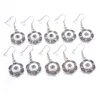 Dangle Earrings 5pcs Snap 12mm Button Snaps Jewelry Rhinestones Flowers Mini Women Ear Hook Earring Fit Buttons