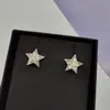 2023 Boucle d'oreille de charme de qualité de luxe avec forme d'étoile de diamant en argent plaqué avec timbre de boîte PS7990A219u