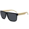 Sunglasses Designer Wooden Polarized Square Black Bamboo Oversized Shades Wood Frame Custom Logo Sun Glasses For Men UV400