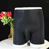 Onderbroeken Sexy Mannen Boxer Sissy Naadloze Sheer Lingerie Billen Enhancer Spons Gewatteerde Shorts Trunks Effen Ball Pouch Hip Lift ondergoed