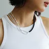 Choker Timeless Wonder Fancy Geo Agate Chain Linked Necklace For Women Designer Jewelry Runway Gift Goth Kpop Rare Versatile Xmas 5232