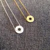 Gold Silver Rose Gold Small Compass Halsband Pendant Charm för kvinnor Män South Direction Necklace Disc Circle Diskhalsband mynt253q