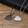 Pendentif Colliers Mode Zircon Cubique Guitare Paddle Collier Pour Hommes Chaîne En Acier Inoxydable Avec 24 pouces Cool Bijoux