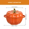 Ciotole ciotola di zucca bambini zuppa zuppa portatile arredamento coperchio in ceramica contenitore di riso caramelle a tazza decorativa