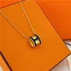 Classic high version 18k rose gold mini pendant Valentine's Day, couple necklace