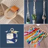 Dekorativa figurer 15-50 mm Handgjorda naturliga trälringar för macrame DIY Crafts Hoops Ornament Rope Pendant Accessories