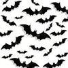 Autocollants muraux chauve-souris 3D en PVC noir, 60 pièces, décoration d'halloween, fournitures de décoration de fête d'halloween, décoration murale d'horreur
