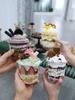 Fleurs décoratives SWEETGO Artificielle Bobo Cupcake Dessert 9,5 cm Simulation en forme de U Modèle de crème glacée Autoportrait Galerie Pographie Accessoires