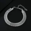 Wedding Jewelry Sets 925 Sterling Silver Creativity Net chain Bracelets necklaces for women fashion designer party wedding jewelry sets gift 231013