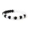 Strand Deux Couleurs Calcédoine Perles Bracelet 8mm Quartzs Naturels Pierre Angelite Opale Jades Bracelets Extensibles Pour Femmes Hommes Yoga Bijoux