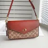 2024 Womens Bag 2023 Summer New Handheld Wyn Old Flower One Shoulder Crossbody Flap Envelope9836 10a