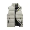 Gilets pour hommes Veste pour hommes hiver chaud pour hommes épaissi col montant vers le bas gilet vestes surdimensionnées gilet bouffant sans manches manteau à glissière 231013