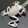 Pendentif Colliers RechicGu drôle conte de fées cristal grande grenouille chaîne collier mode femme bijoux homme accessoires cadeau goutte