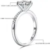 Anelli a grappolo EAMTI Argento sterling 925 per donna 1/25 CT Solitario rotondo Anello di fidanzamento con zirconi cubici Misura promessa 4-12231p