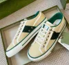 Gucciis skor tennis 1977s sneaker designers canvas casual sko kvinnor män skor ess gummi ensam broderad beige tvättade jacquard denim