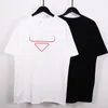 21ss most fashion t shirt men classic designer tees Noble red triangle print Year of the Ox limited style 230 g Combed cotton Comf263y