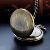 Taschenuhren Vintage gestreifte Uhr mechanische Herren- und Damenhandtasche Steam Punk Halskette Fob Kette römische Digitaluhr Geschenk