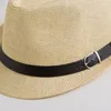 Berretti Genitore-Bambino Tessitura Semplice Cappello da Sole Traspirante da Jazz Cappello da Viaggio Estivo da Uomo Protezione Solare con Fibbia per Cintura in Pelle Berretto di Paglia A61