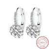 Dangle żyrandol Moda Runda 2 0CT Lab Diamond Cyrronia Kolczyki dla kobiet w całej biżuterii 925 Srebrne EH75269F
