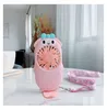 Cartoon Portable Mini Handheld Electric Fan Anime Kittys Cat USB Silent Cooling Fan Fan Prezent